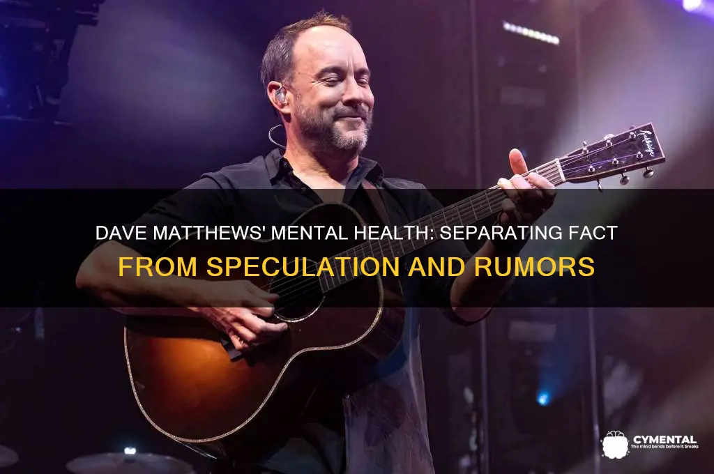 is dave matthews having mental issues