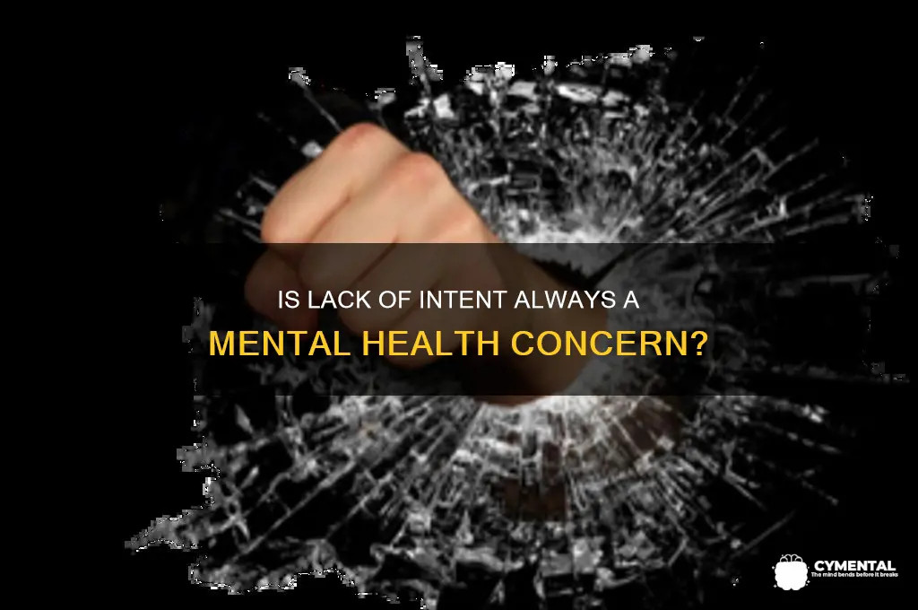 is inability to form intent always a mental issue
