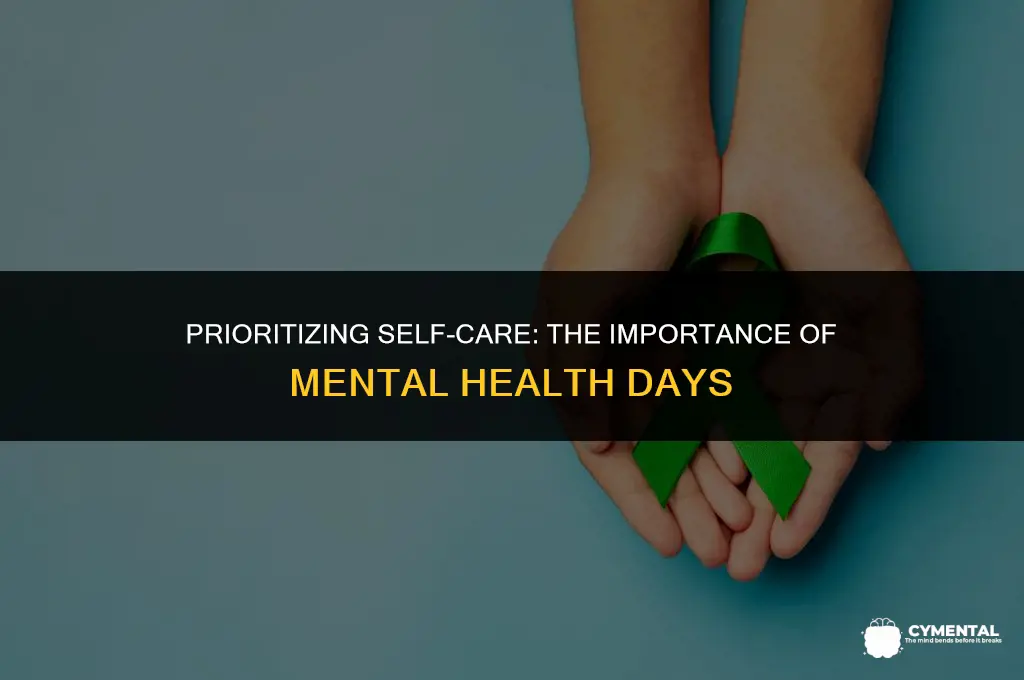 is it wrong to take a mental health day