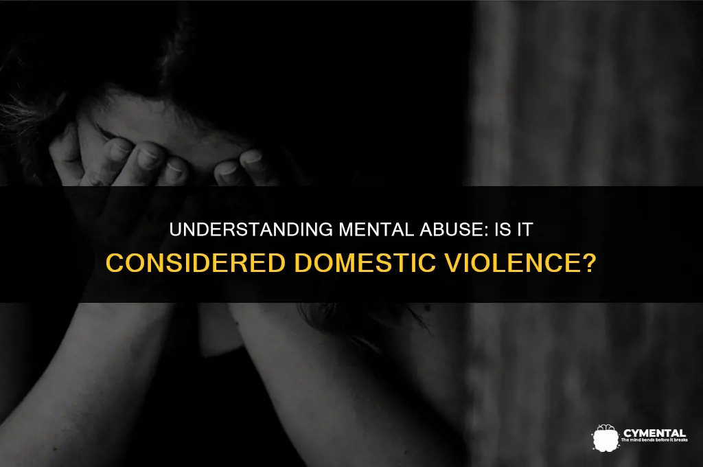 is mental abuse considered domestic violence