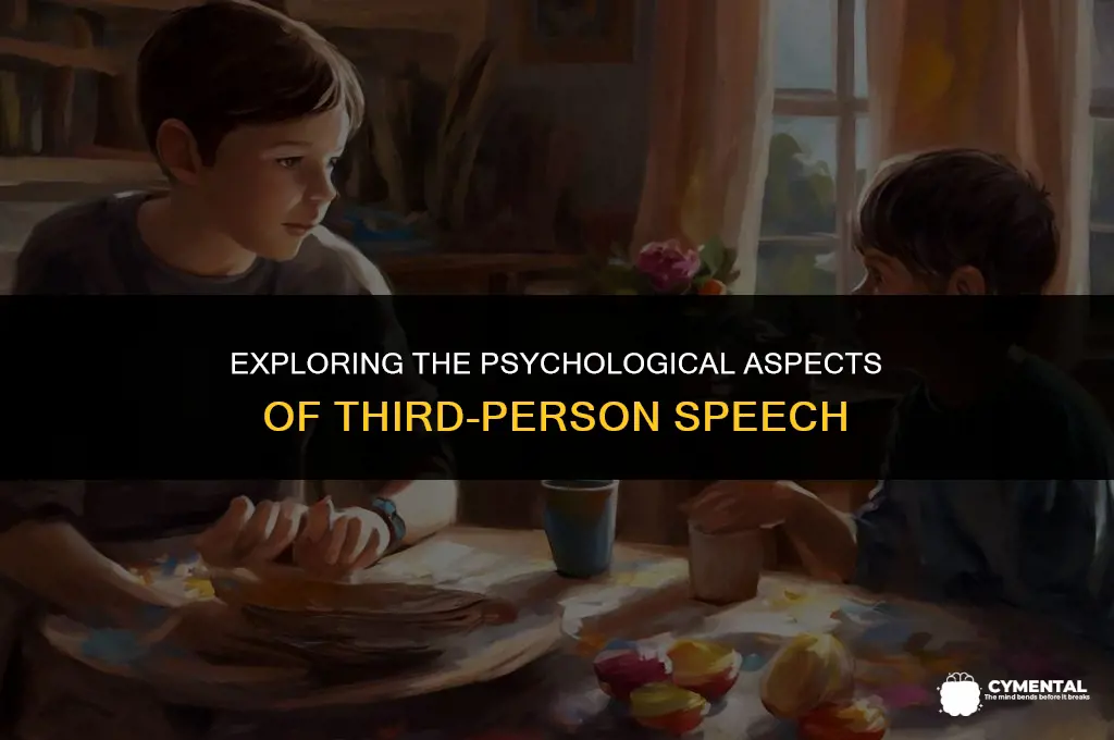 is there a mental issue with speaking in third person