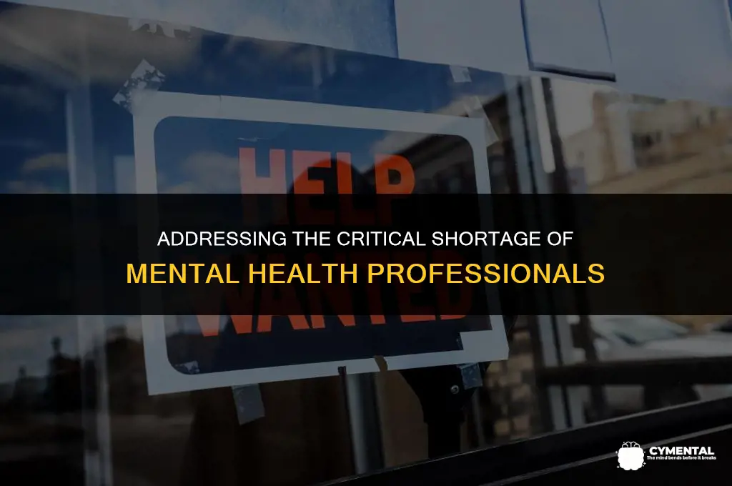 is there a shortage of mental health professionals