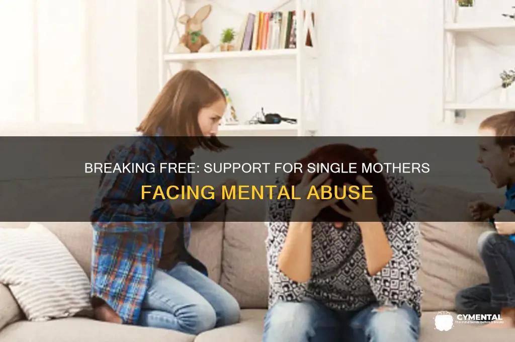 is there help a single mother being mentally abused