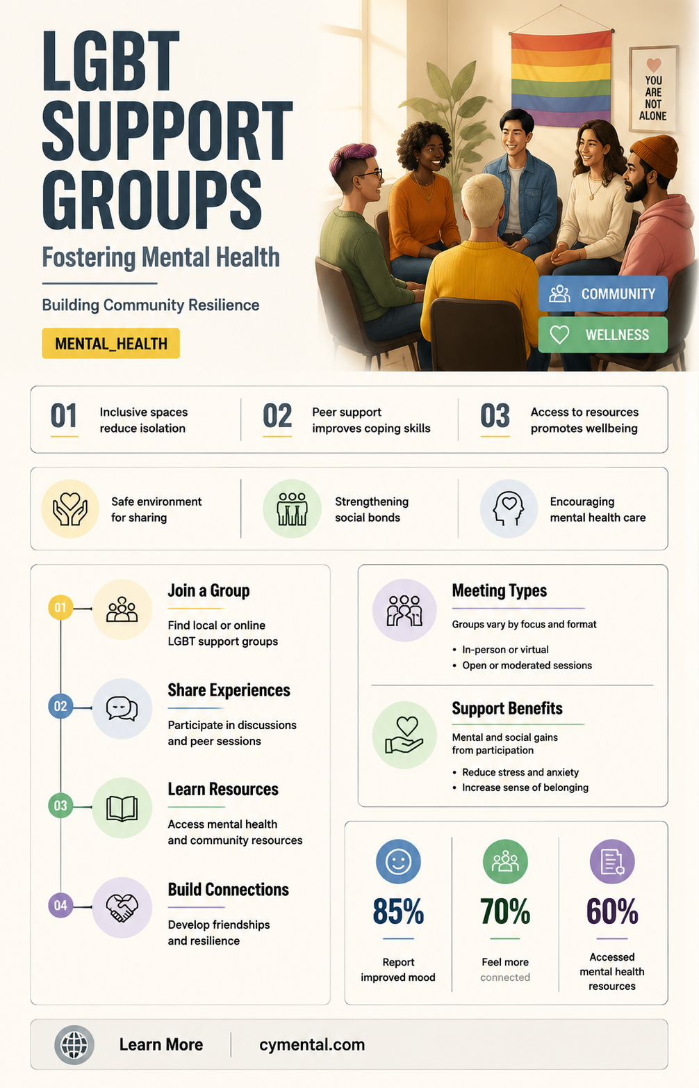 how can implementing lgbt groups help mental health
