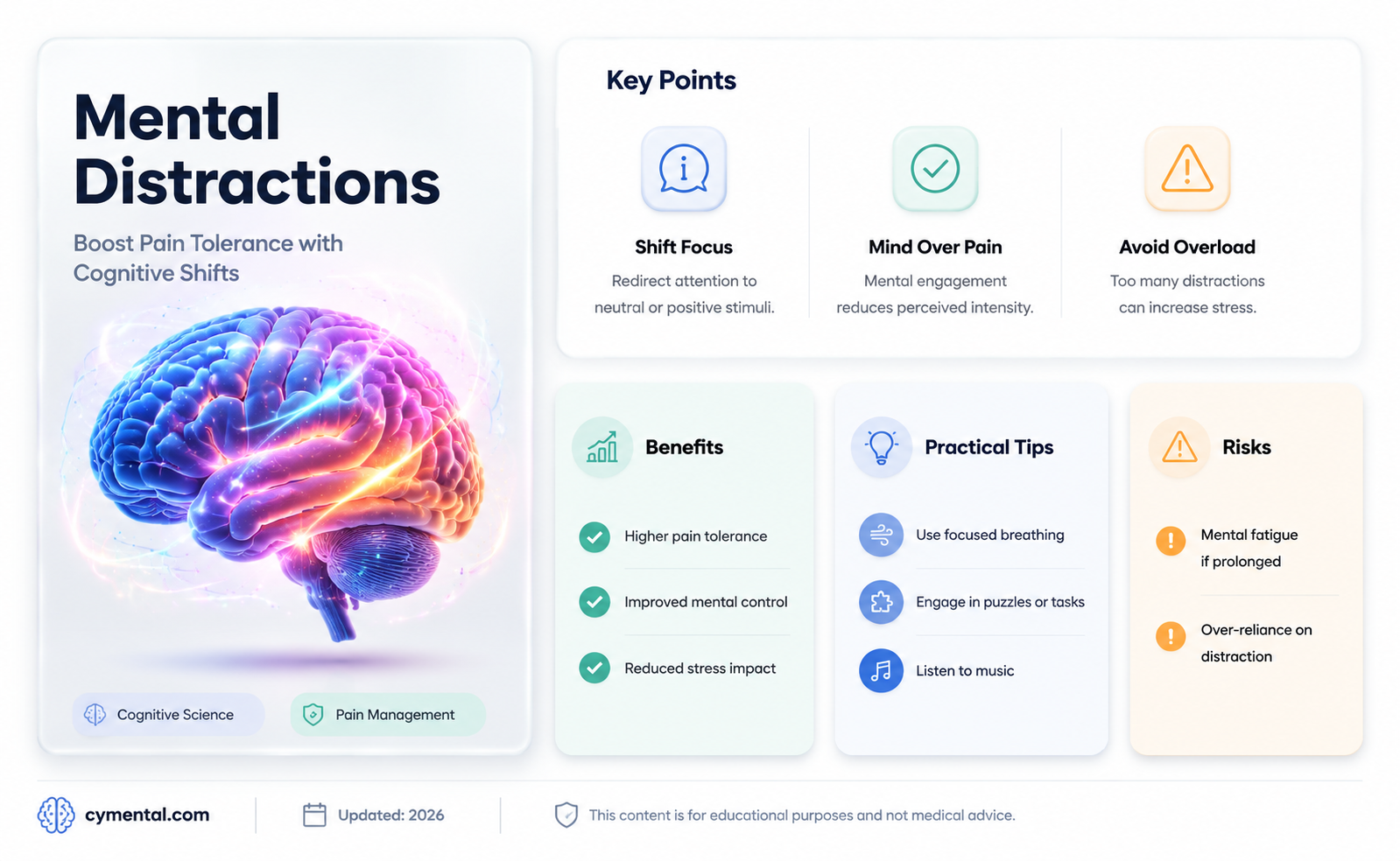 can mental distractions help increase pain tolerance