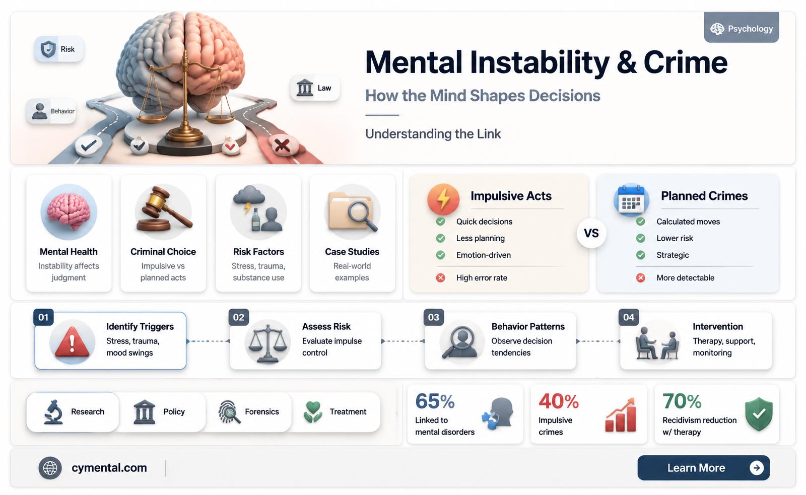 can being mentally unstable affect decisions with crime