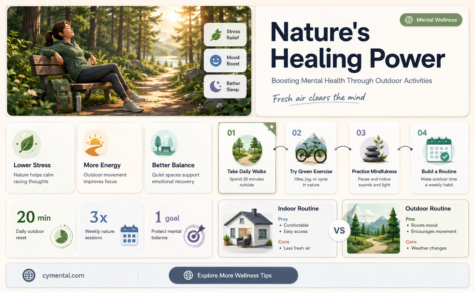 how can being outside help with mental health