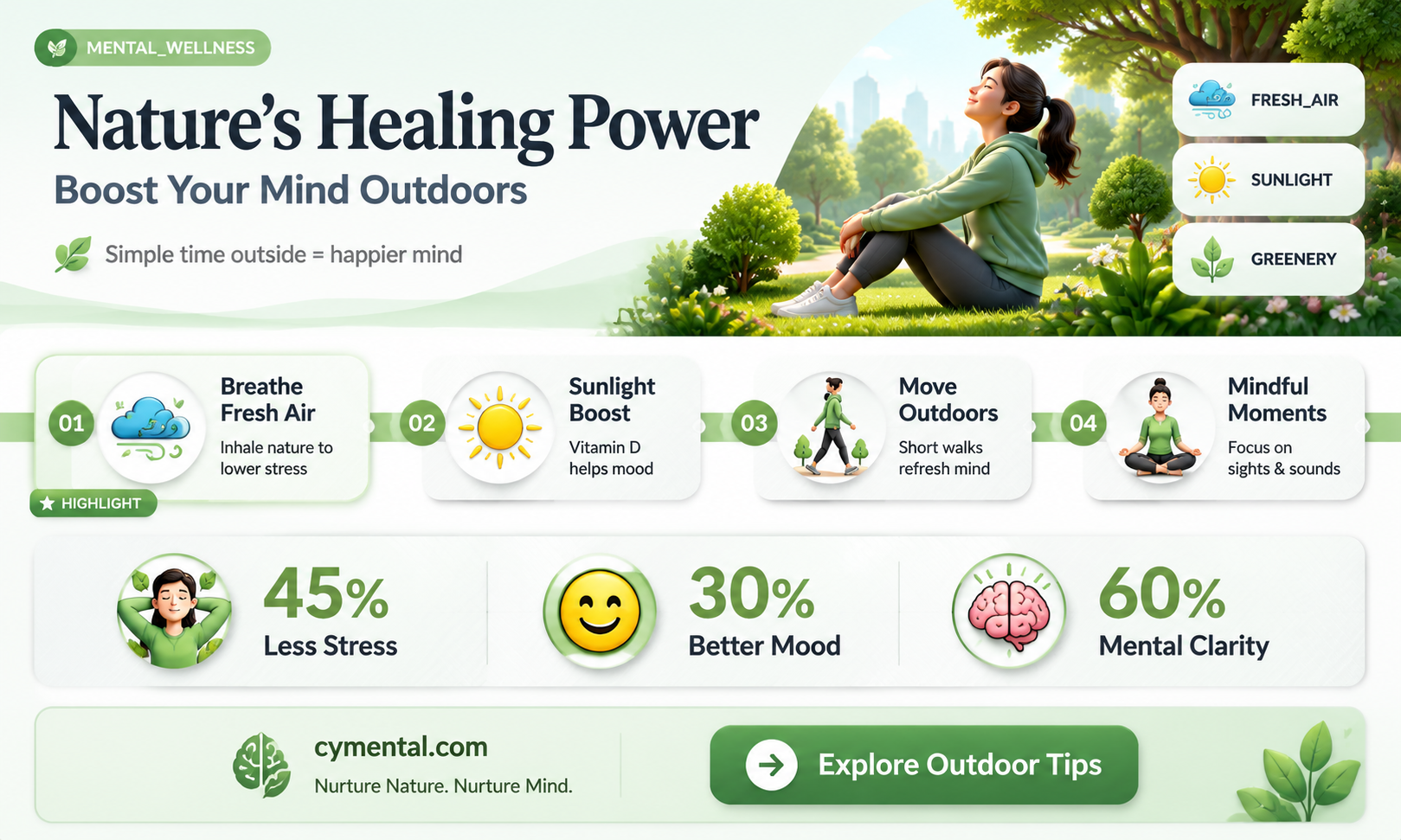 does being outdoors help your mental health