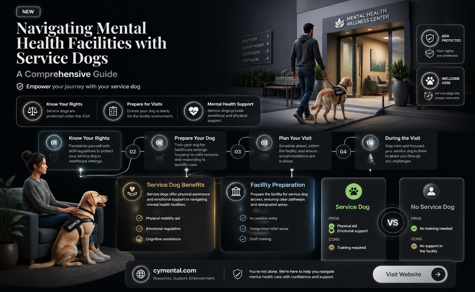 are service dogs allowed in mental hospitals