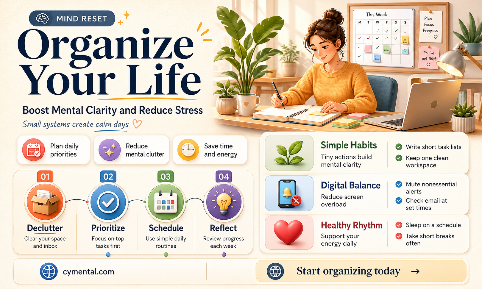 how can being organized help your mental health