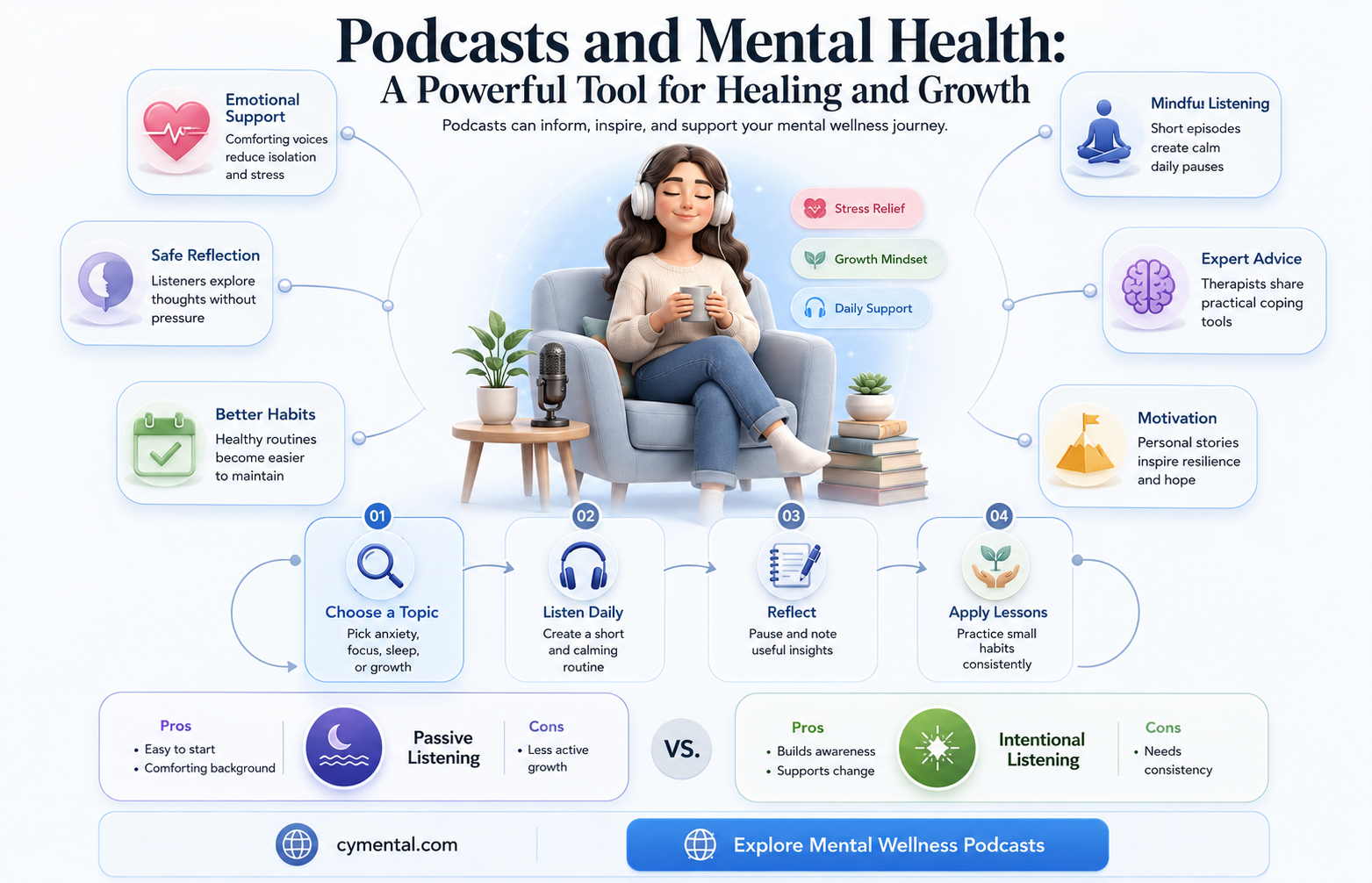 do podcasts help with mental health