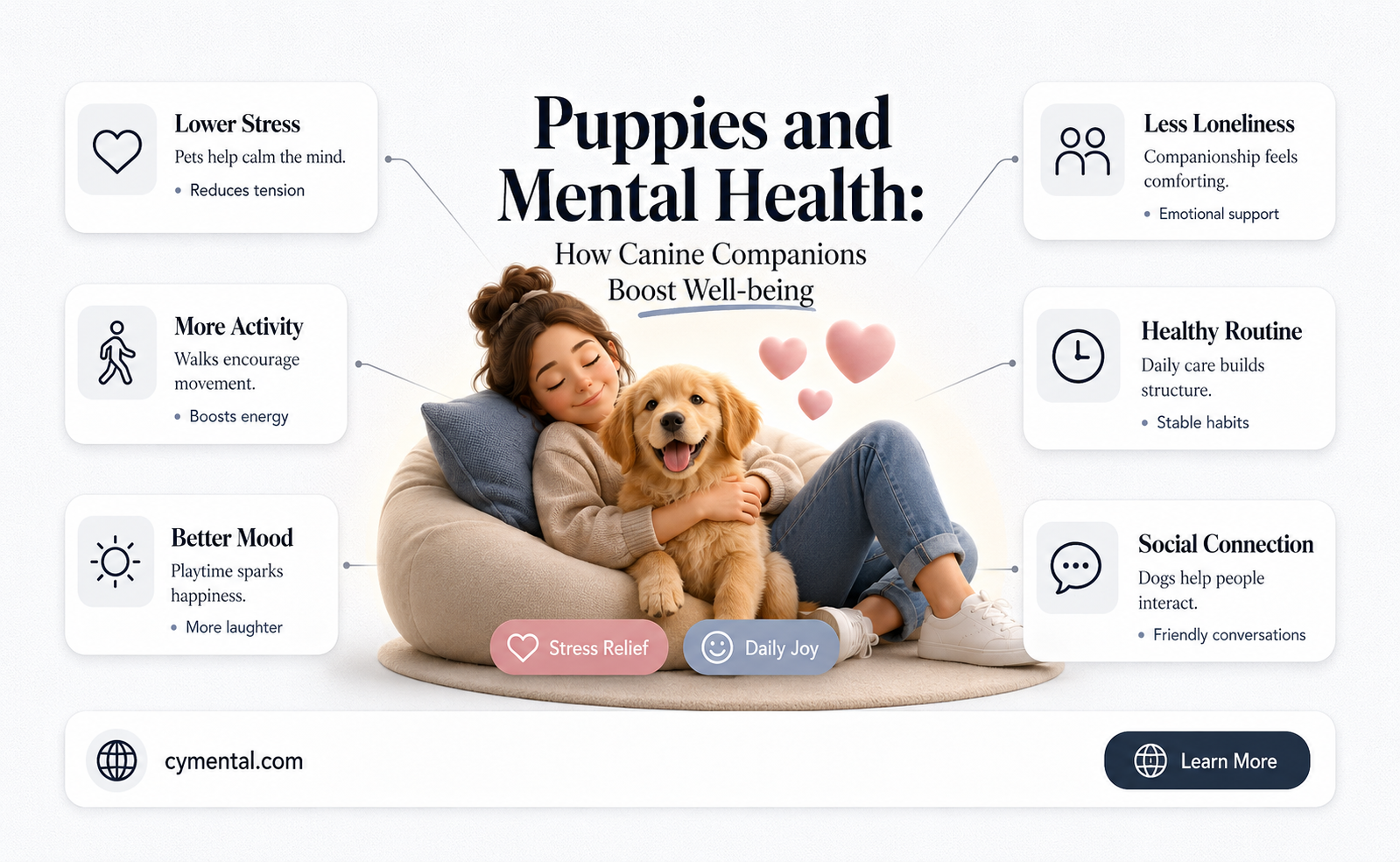 do puppies help with mental health