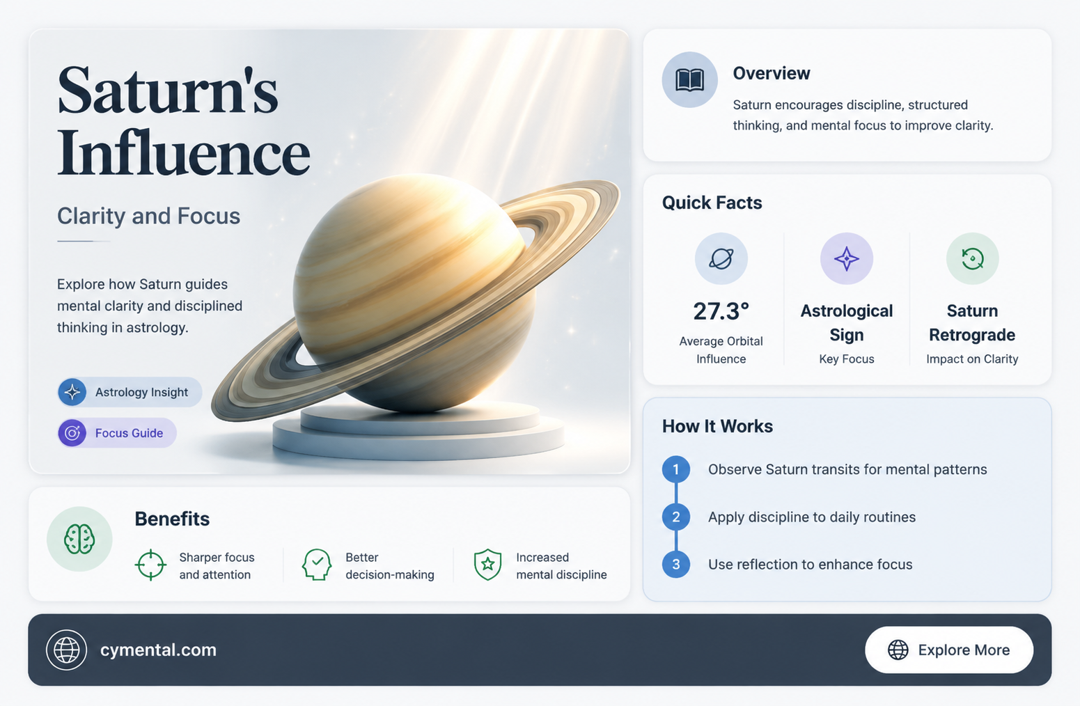 does saturn help with mental clarity and focus
