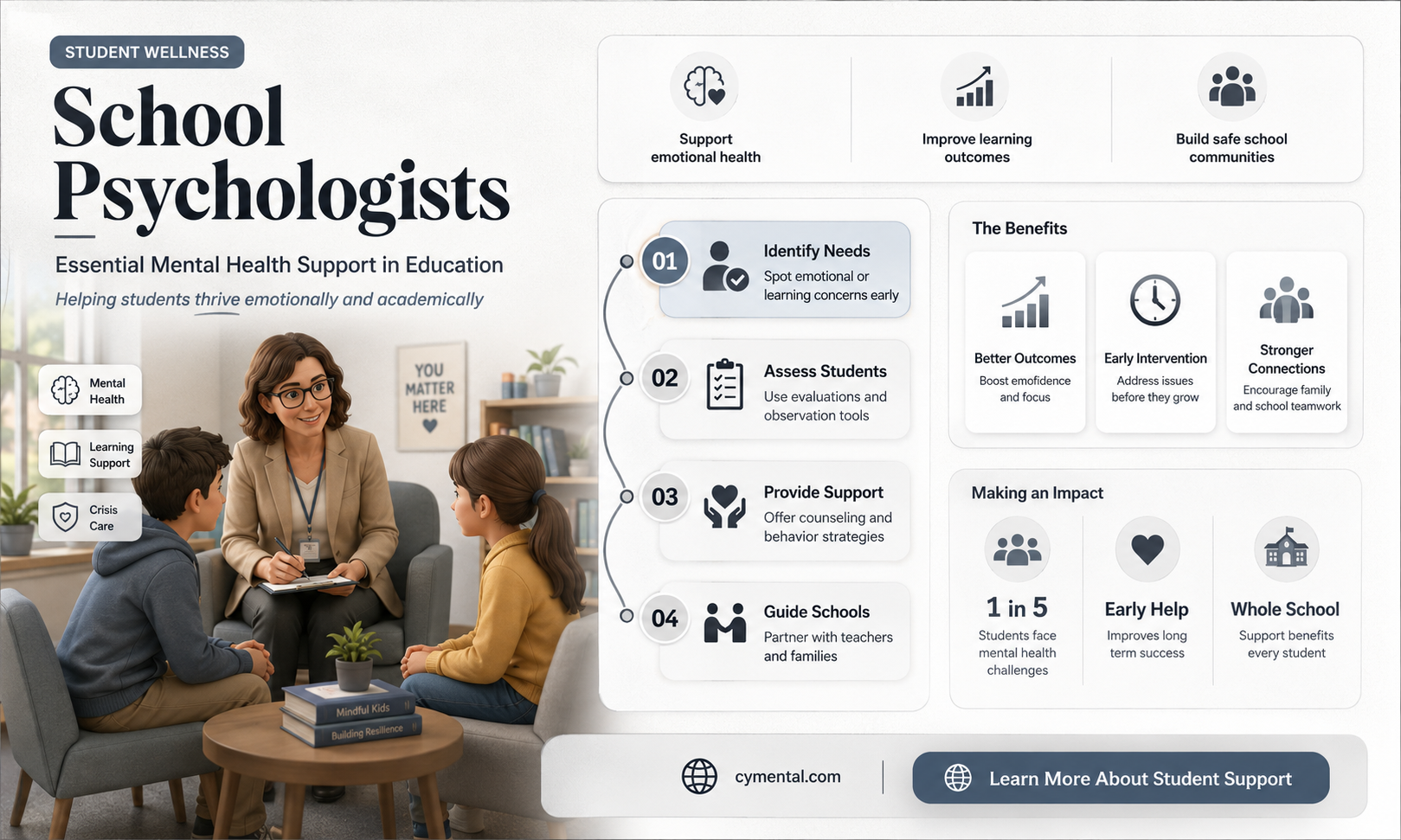 do school psychologists help with mental health