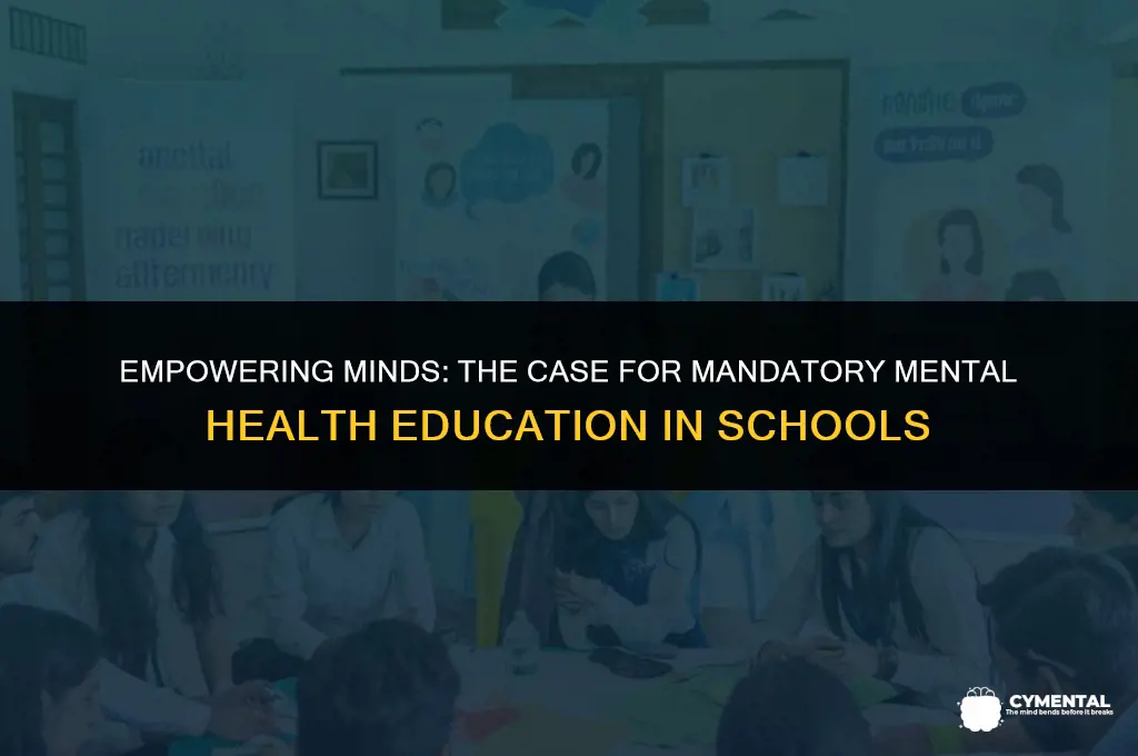 should mental health education be mandatory in school