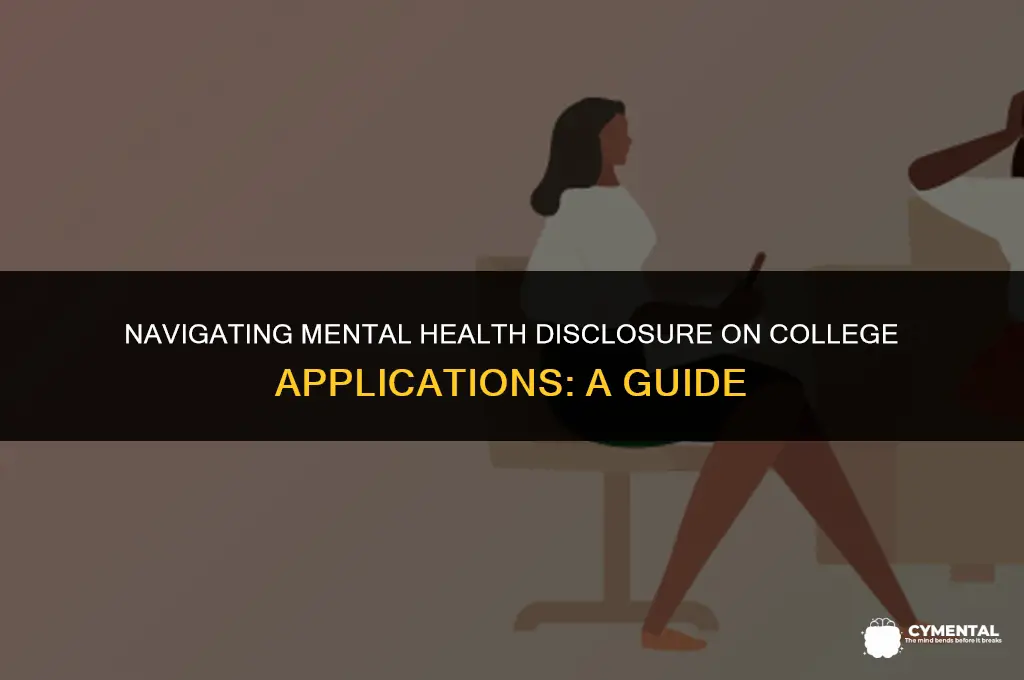 should you mention mental health issues on a college application