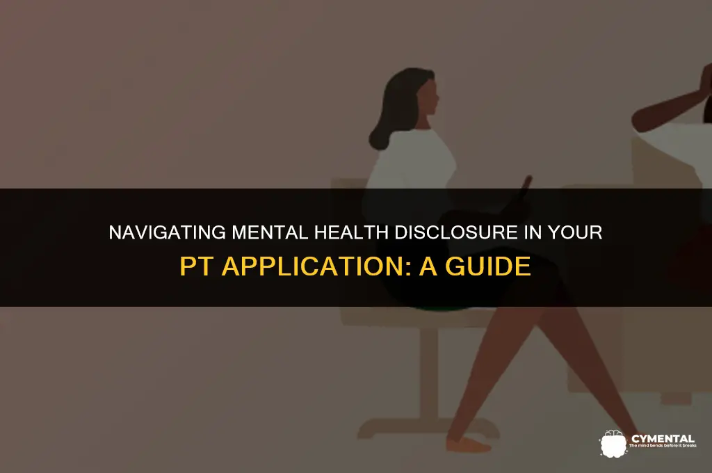 should you mention mental health issues pt application