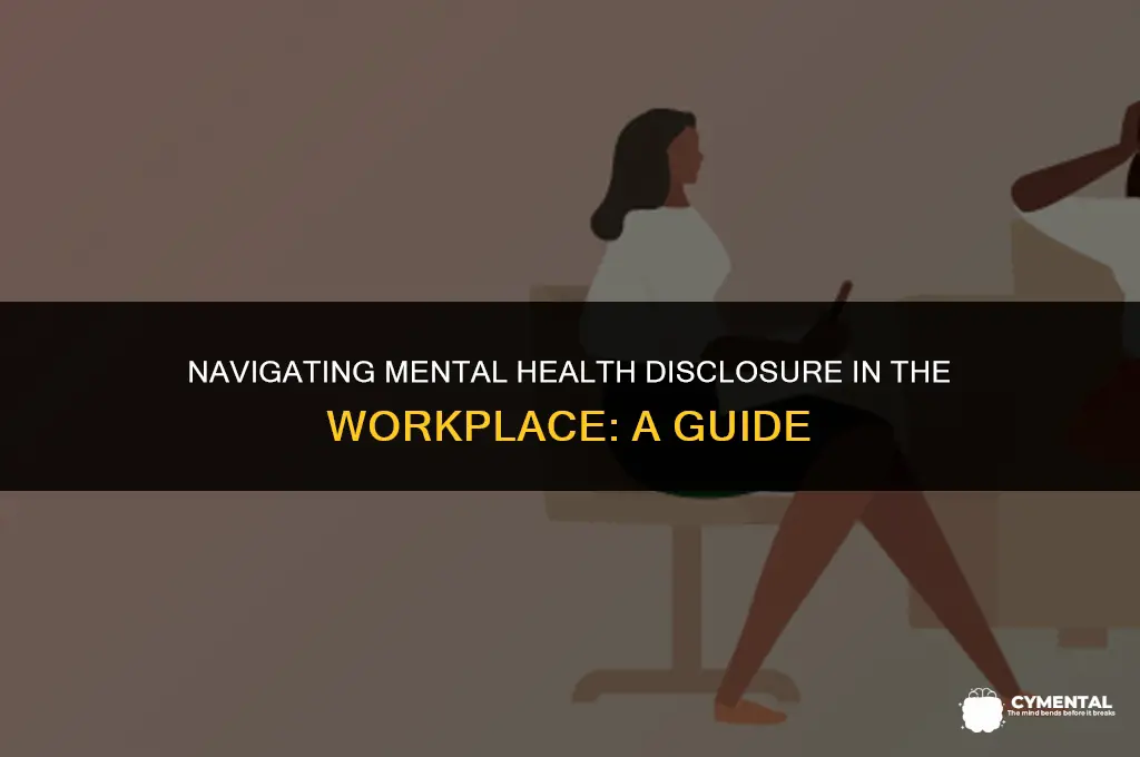 should you mention mental issues to your employer