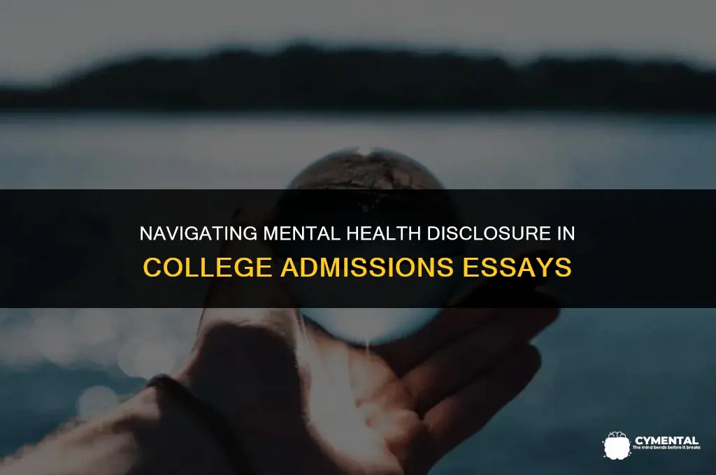 should you talk about mental health issues in college essays