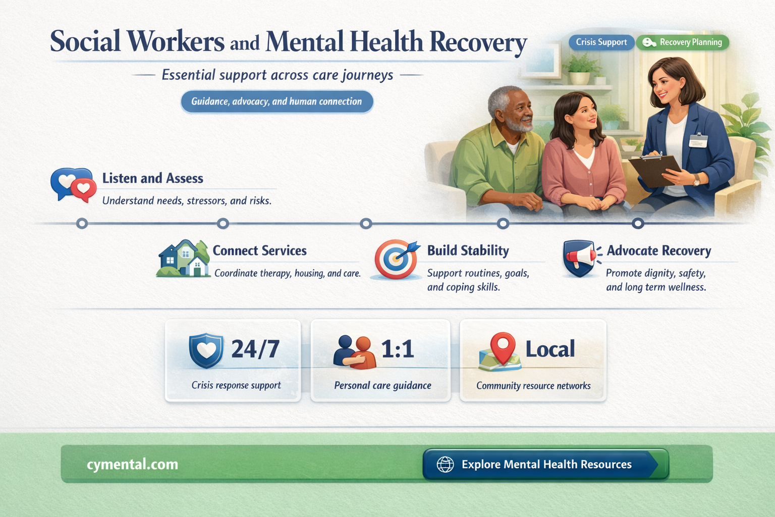 do social workers help the mentally ill