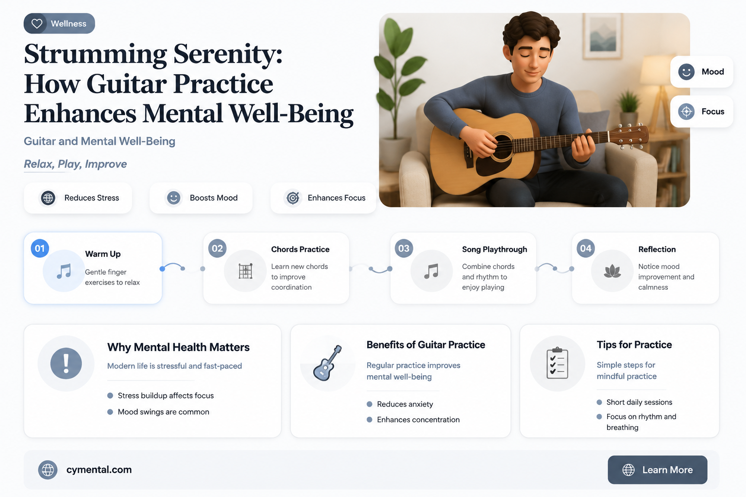 does practicing guitar help mental health