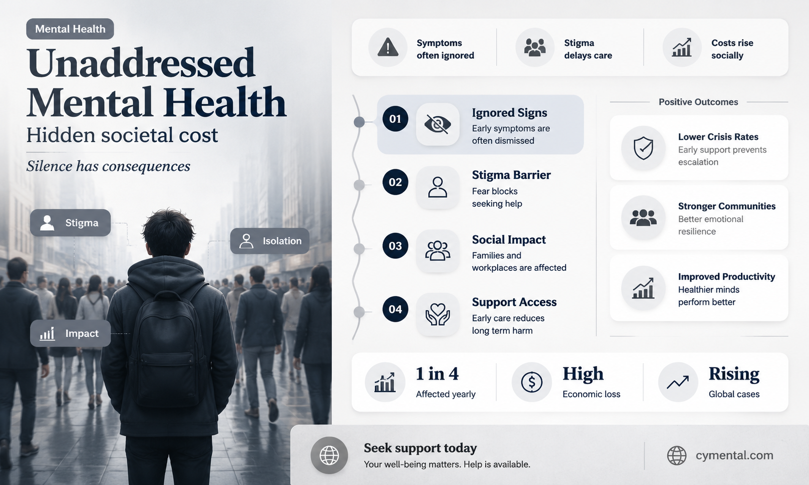 how can people not seeking mental help impact society
