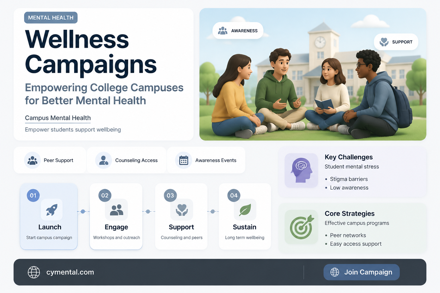 how can wellness campaigns help college campuses mental health