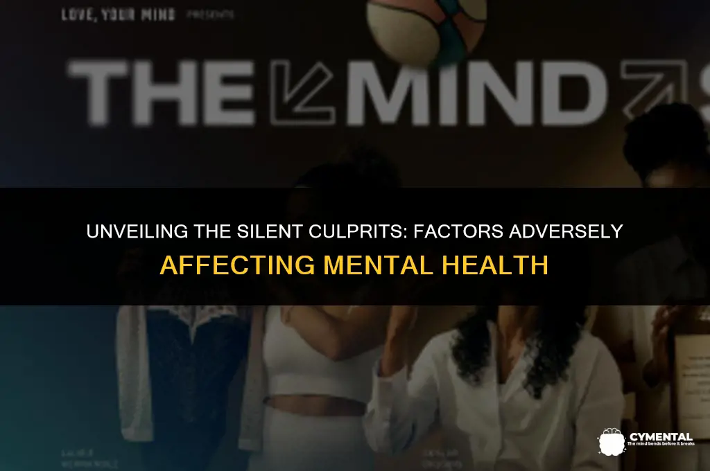 what adversely affects mental health issues