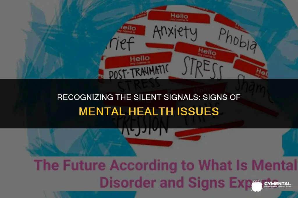 what are someo signs of mental healrth issues