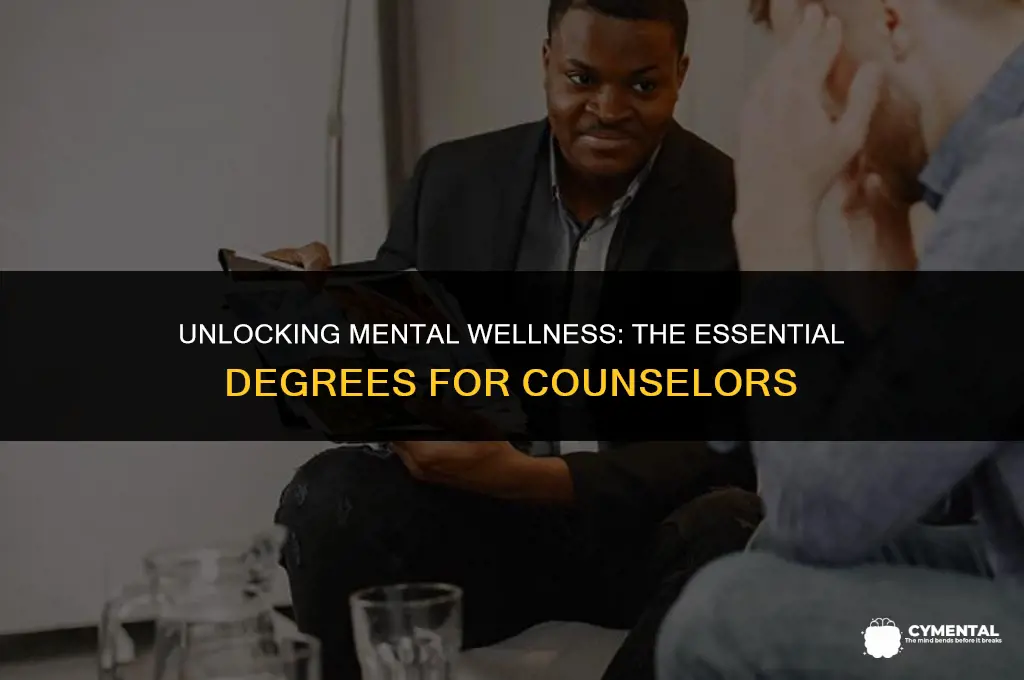 what degree do mental health counselors need