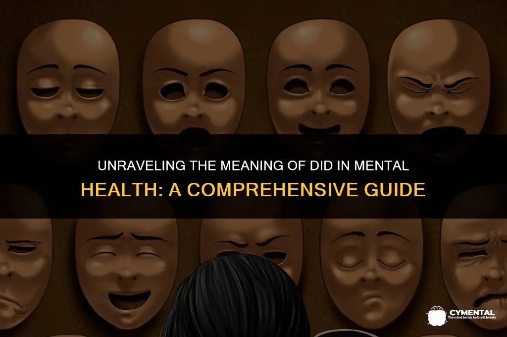 what does did stand for in mental health
