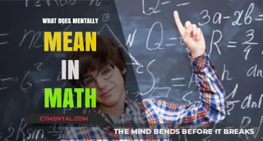 Exploring the Mental Side of Mathematics: What Does 'Mentally' Mean?