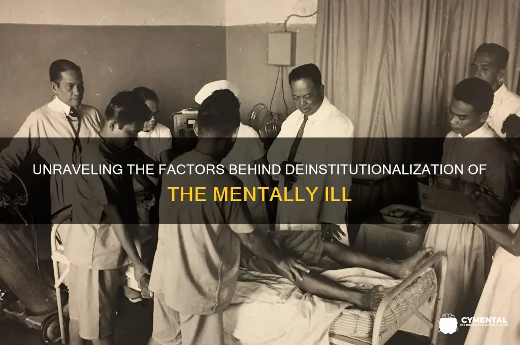 what helped cause the deinstitutionalization of the mentally ill