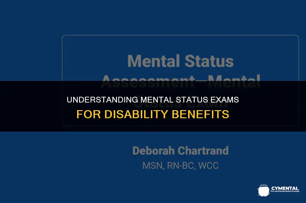 what is a mental status exam for disability