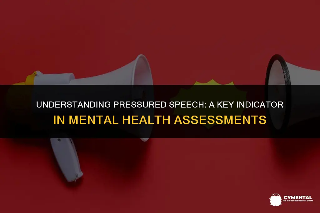 what is pressured speech in mental health