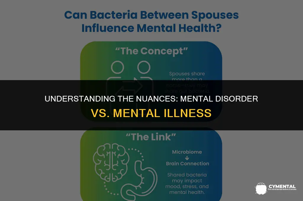 what is the difference between mental disorder and mental illness