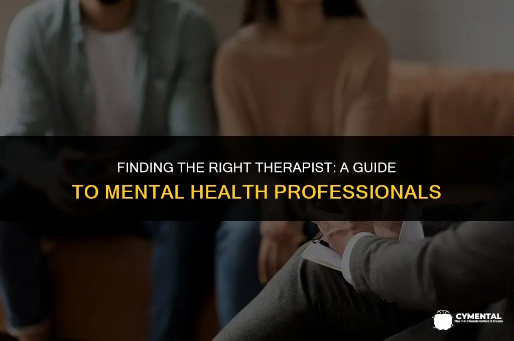 what kind of therapist do i need for mental health