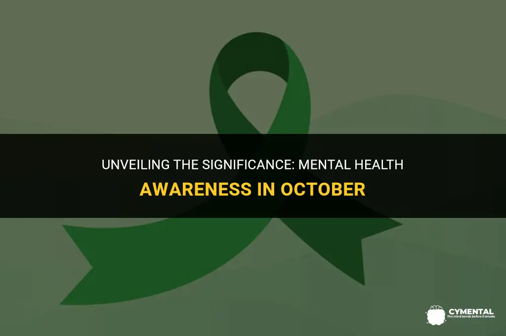 what mental health month is october