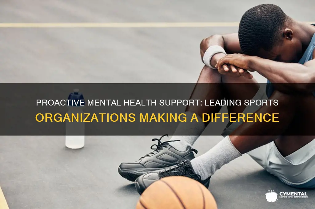 what sports organization helps with mental health proactively
