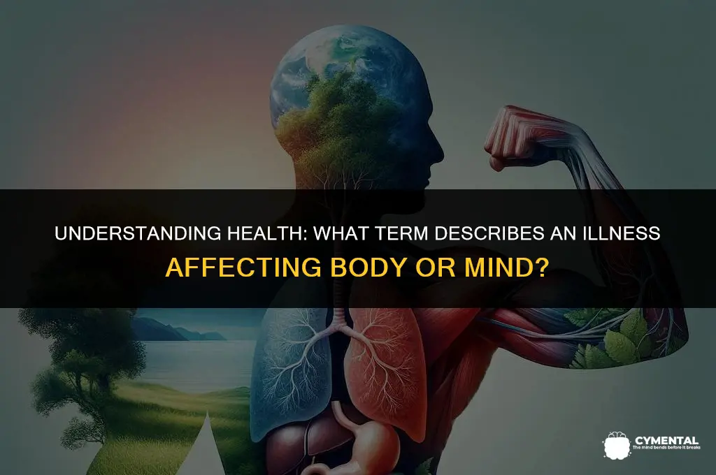 what term describes an illness affecting the body or mind