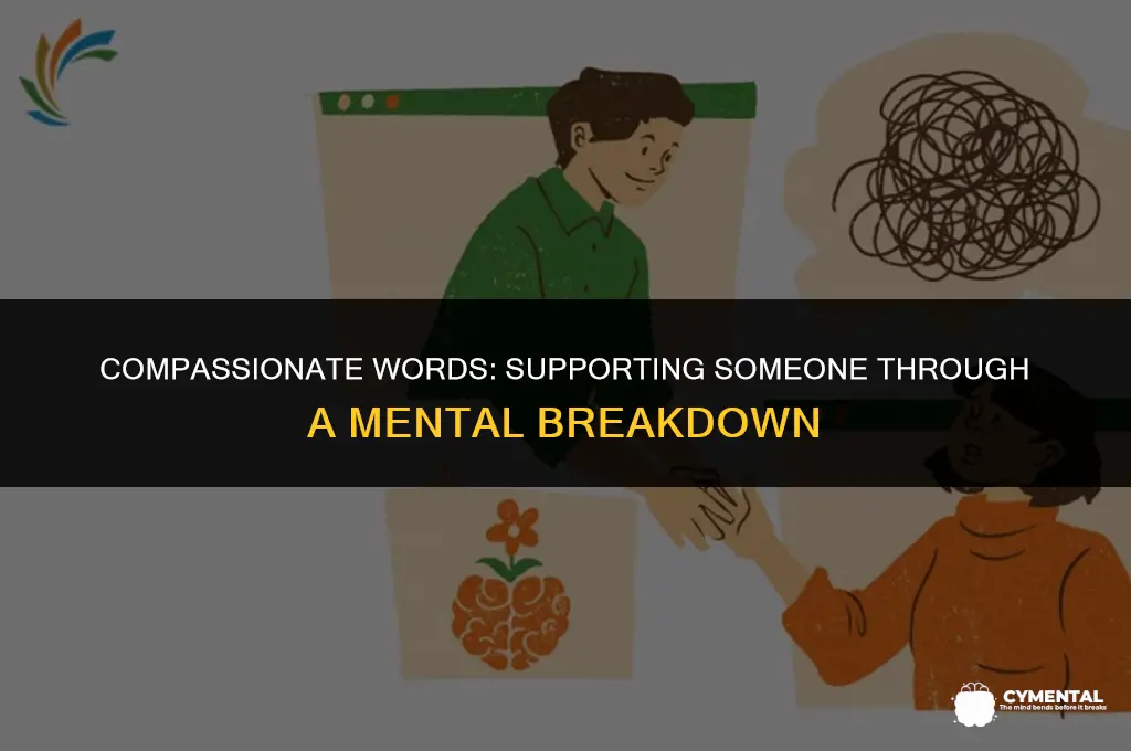 what to say to someone having a mental breakdown