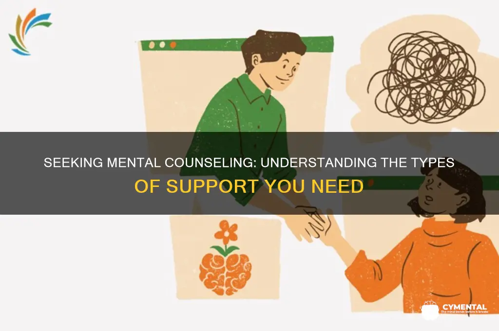 what type of help do you seach for mental counsueling