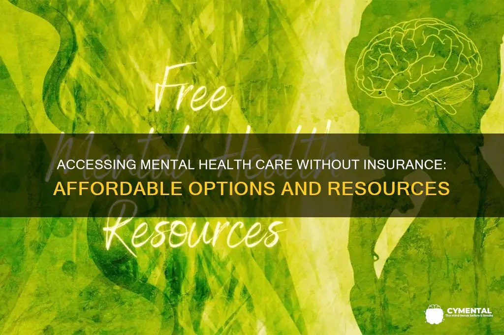 when can i get mental help without insurance