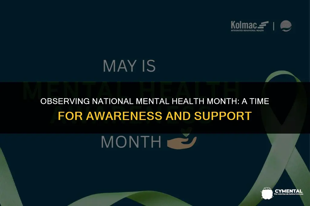 when is national mental health month