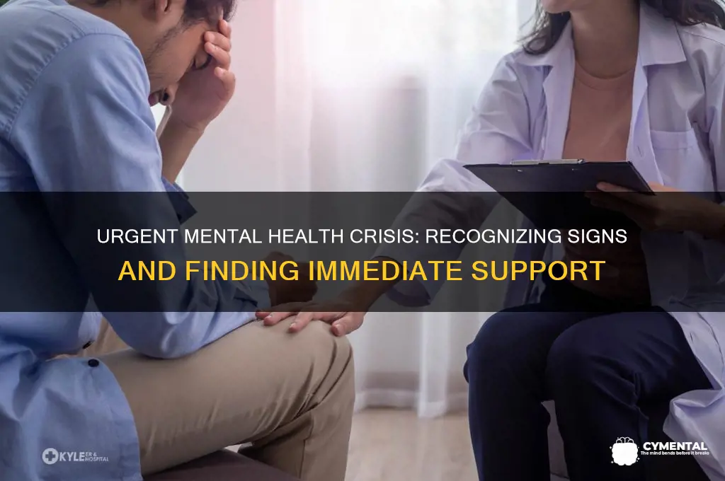 when someone needs mental help immediately