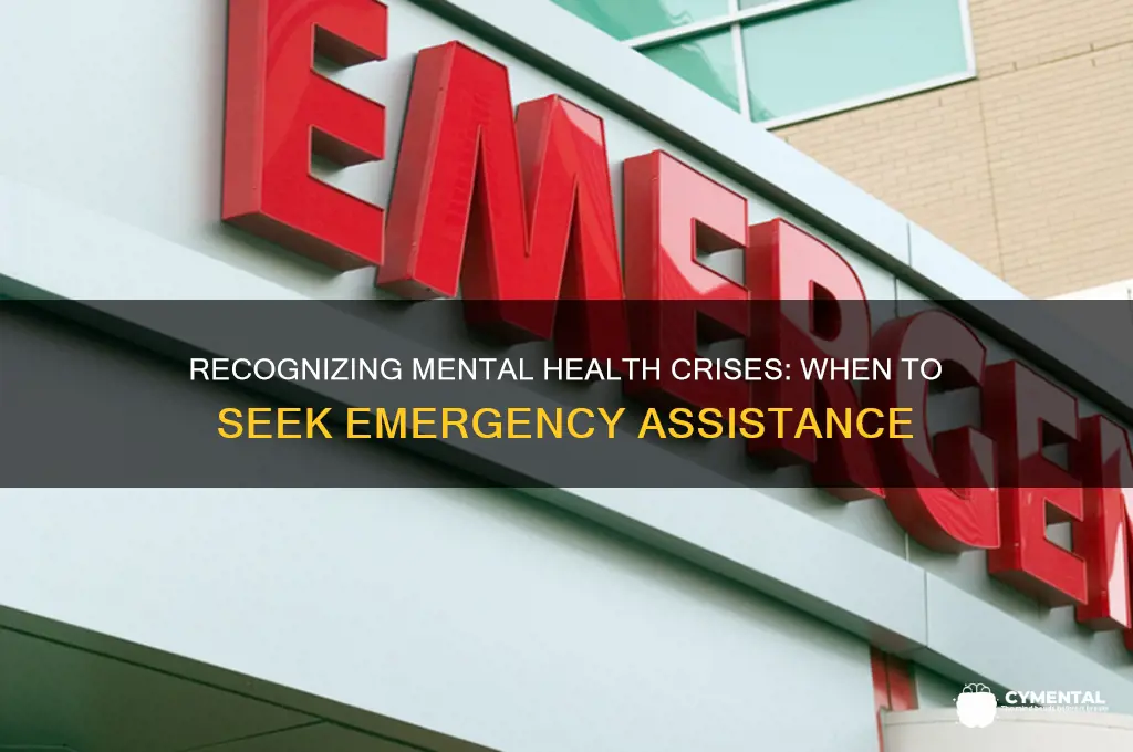 when to seek emergency help for mental health