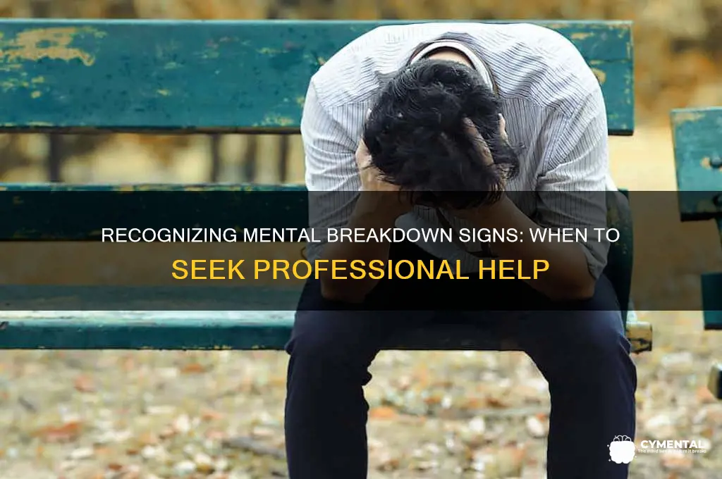 when to seek help for a mental breakdown