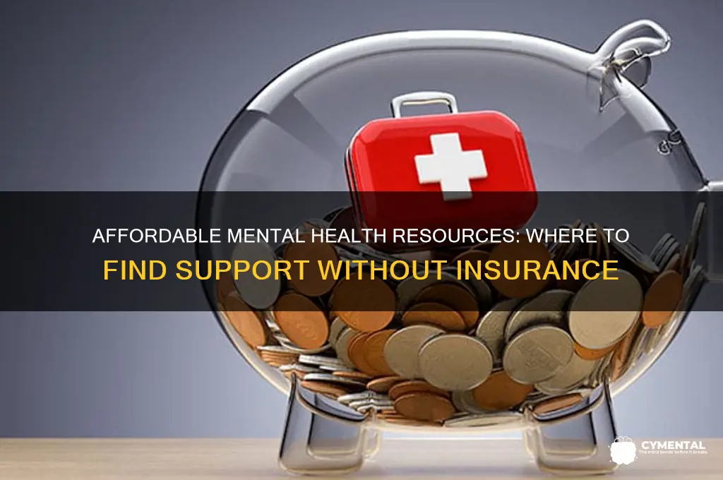 where can i get mental health help without insurance