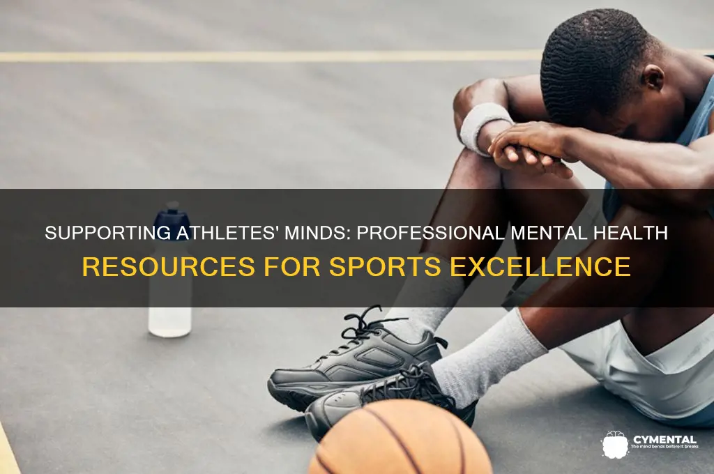 where to get help in mental health in prossional athletics