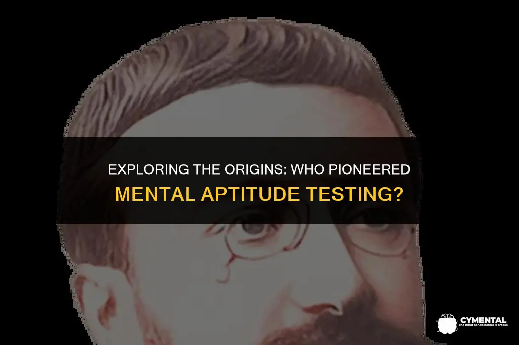 who proposed the idea of mental tests